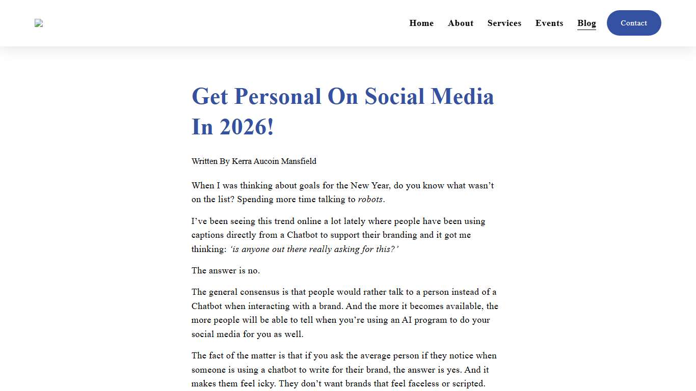 Get Personal On Social Media In 2026! — KA Social Media
